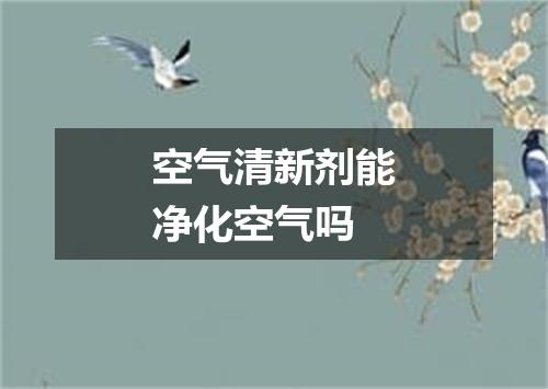 空气清新剂能净化空气吗