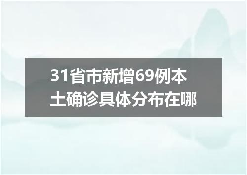 31省市新增69例本土确诊具体分布在哪
