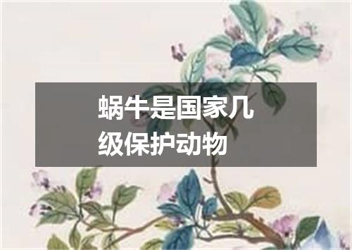 蜗牛是国家几级保护动物