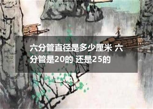 六分管直径是多少厘米 六分管是20的 还是25的
