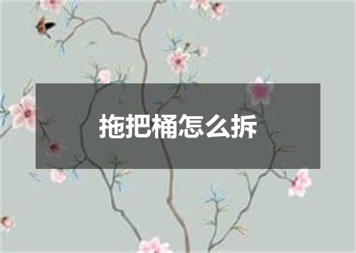 拖把桶怎么拆