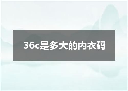 36c是多大的内衣码