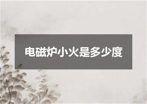 电磁炉小火是多少度