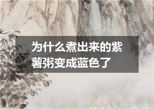 为什么煮出来的紫薯粥变成蓝色了