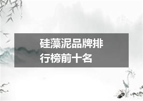 硅藻泥品牌排行榜前十名