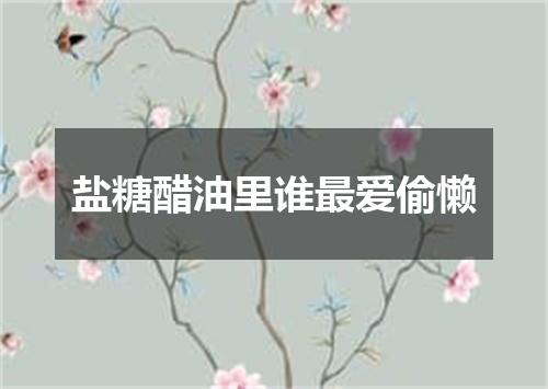 盐糖醋油里谁最爱偷懒