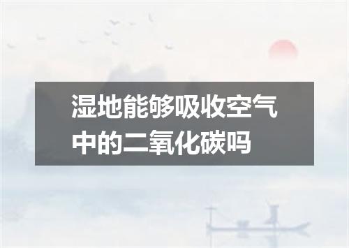 湿地能够吸收空气中的二氧化碳吗