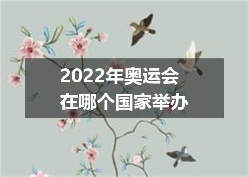 2022年奥运会在哪个国家举办