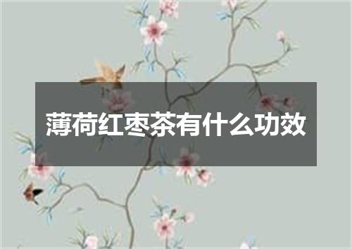 薄荷红枣茶有什么功效