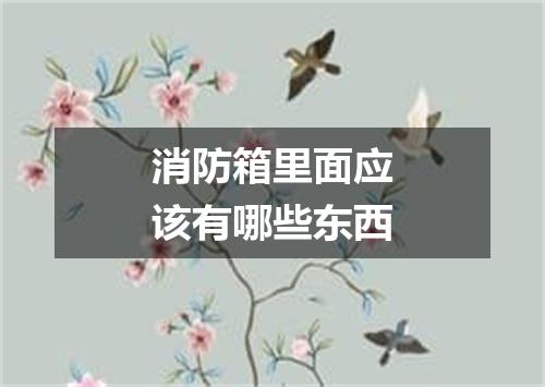 消防箱里面应该有哪些东西