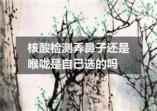 核酸检测弄鼻子还是喉咙是自己选的吗