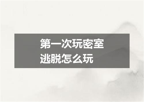 第一次玩密室逃脱怎么玩