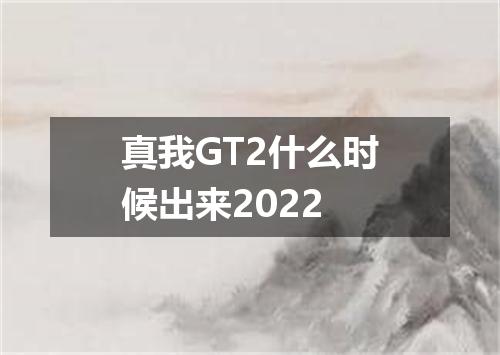 真我GT2什么时候出来2022