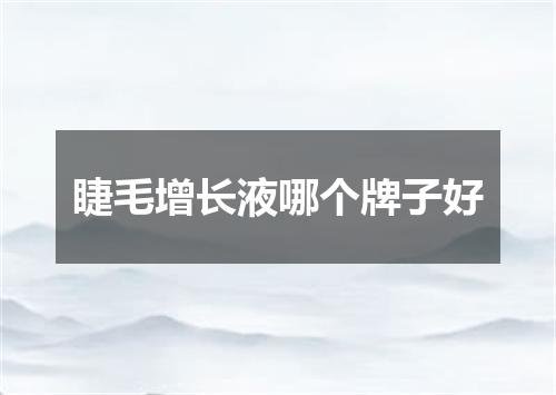 睫毛增长液哪个牌子好