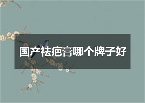 国产祛疤膏哪个牌子好