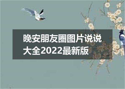 晚安朋友圈图片说说大全2022最新版