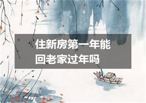 住新房第一年能回老家过年吗