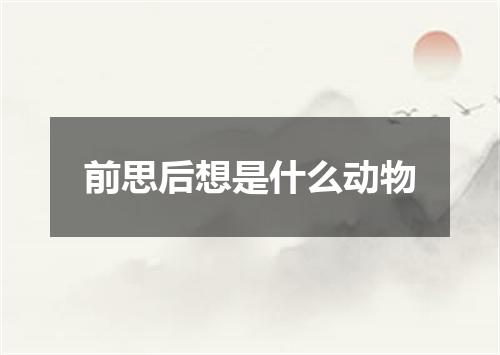 前思后想是什么动物