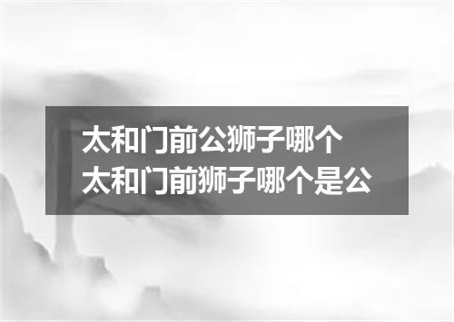 太和门前公狮子哪个 太和门前狮子哪个是公