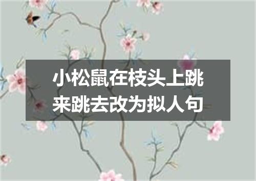 小松鼠在枝头上跳来跳去改为拟人句