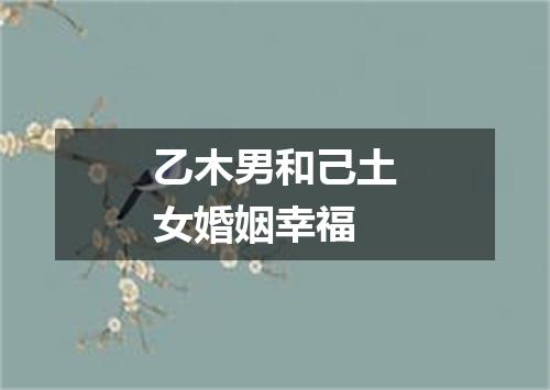 乙木男和己土女婚姻幸福
