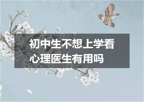 初中生不想上学看心理医生有用吗
