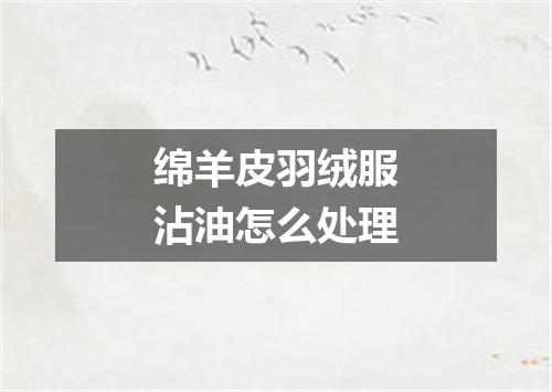 绵羊皮羽绒服沾油怎么处理