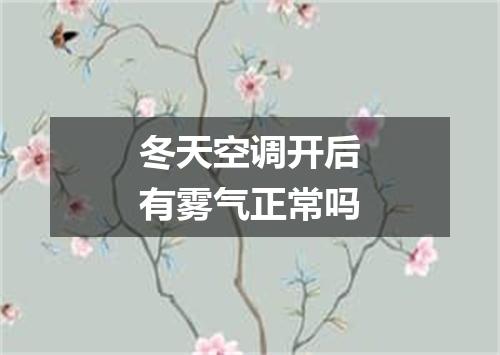 冬天空调开后有雾气正常吗