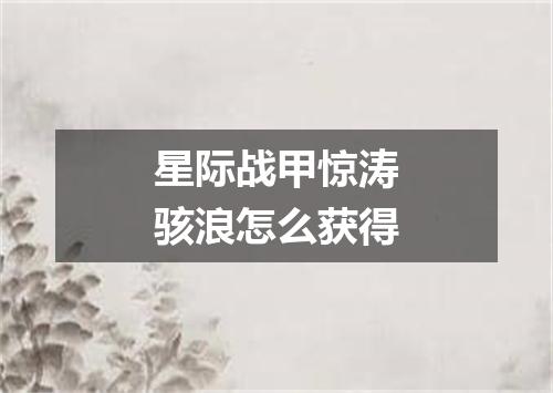 星际战甲惊涛骇浪怎么获得