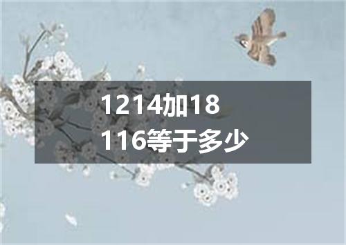 1214加18116等于多少