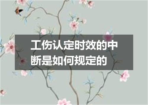 工伤认定时效的中断是如何规定的