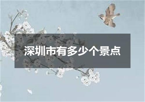 深圳市有多少个景点