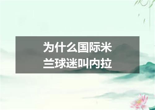 为什么国际米兰球迷叫内拉