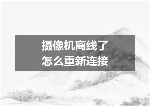 摄像机离线了怎么重新连接