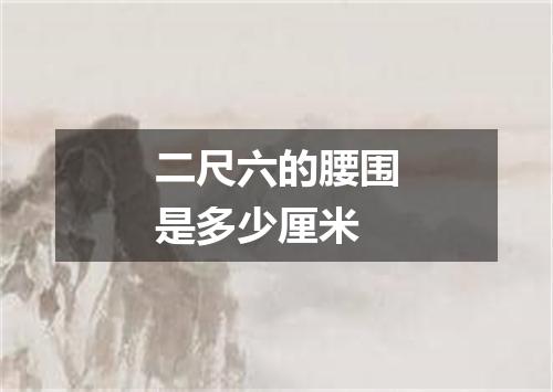 二尺六的腰围是多少厘米