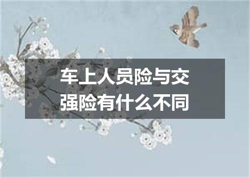 车上人员险与交强险有什么不同