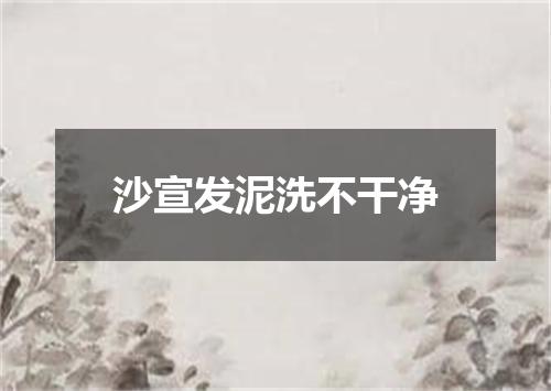 沙宣发泥洗不干净