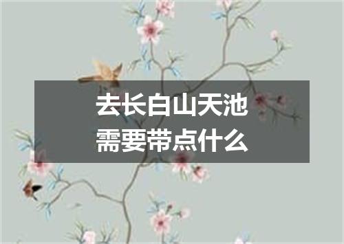 去长白山天池需要带点什么