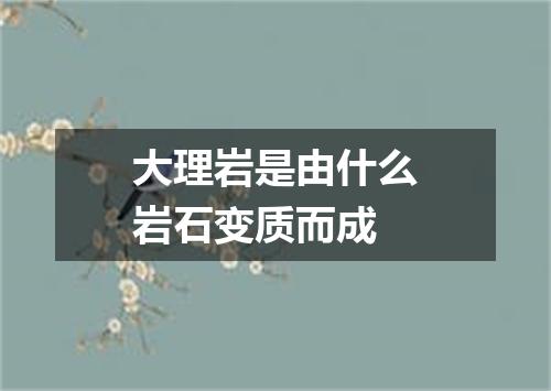 大理岩是由什么岩石变质而成