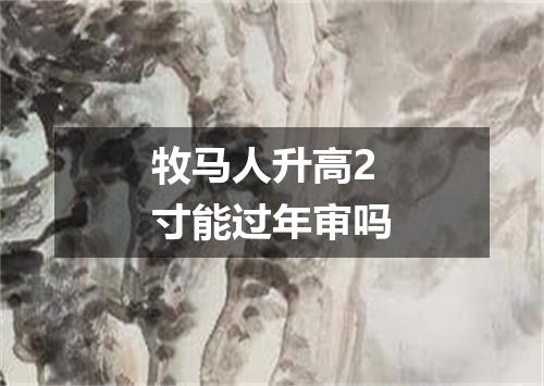 牧马人升高2寸能过年审吗