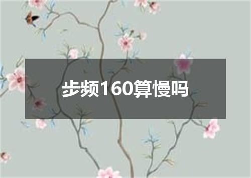 步频160算慢吗