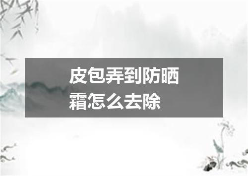 皮包弄到防晒霜怎么去除