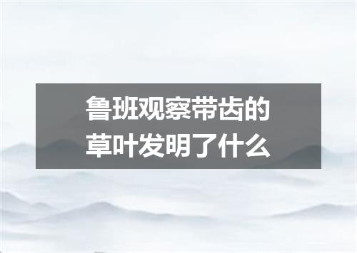 鲁班观察带齿的草叶发明了什么