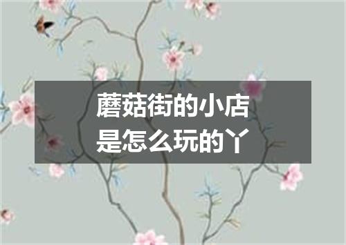 蘑菇街的小店是怎么玩的丫