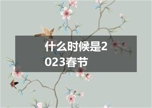 什么时候是2023春节