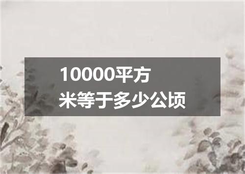 10000平方米等于多少公顷