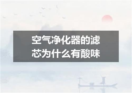 空气净化器的滤芯为什么有酸味