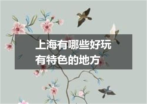 上海有哪些好玩有特色的地方