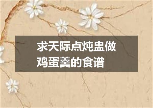 求天际点炖盅做鸡蛋羹的食谱