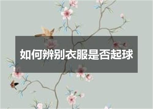 如何辨别衣服是否起球